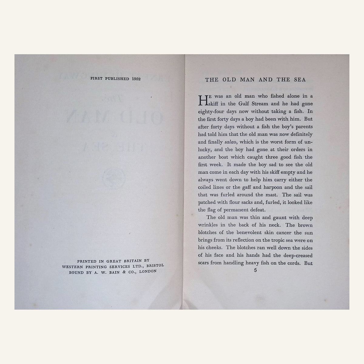 The Old Man & the Sea (First Edition)