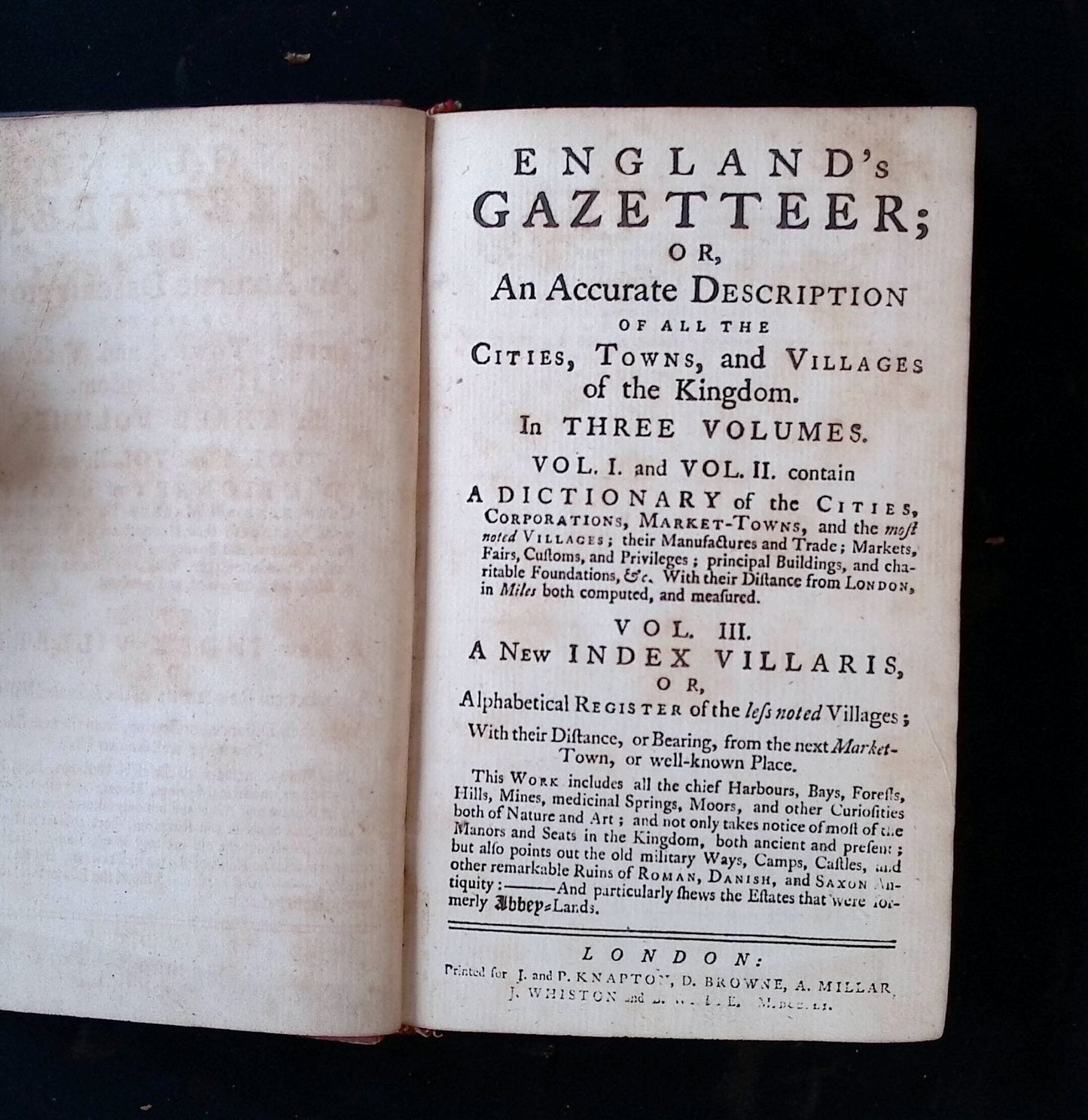 England's Gazetteer; Or, An Accurate Description of All the Cities, Towns & Villages of the Kingdom. In Three Volumes.