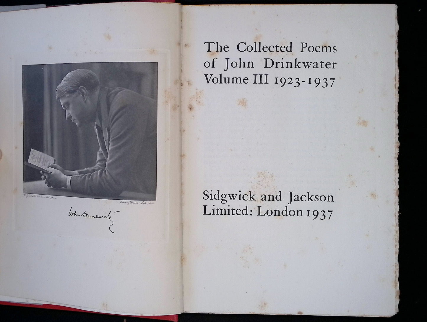 The Collected Poems of John Drinkwater, 1908-1937, Three Volumes, First Edition