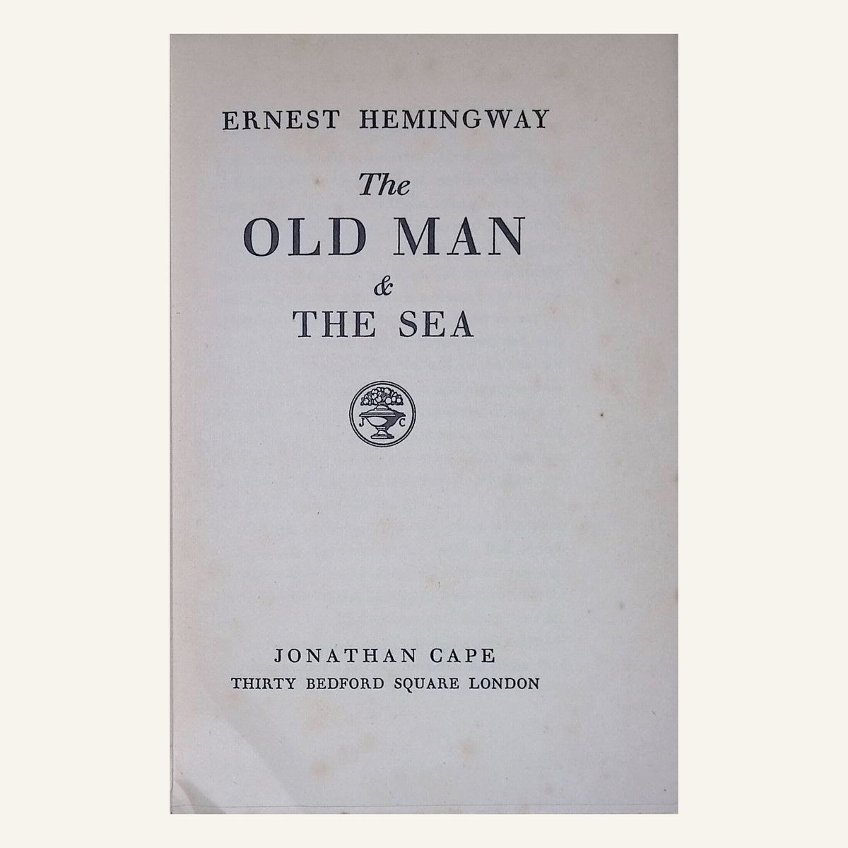 The Old Man & the Sea (First Edition)