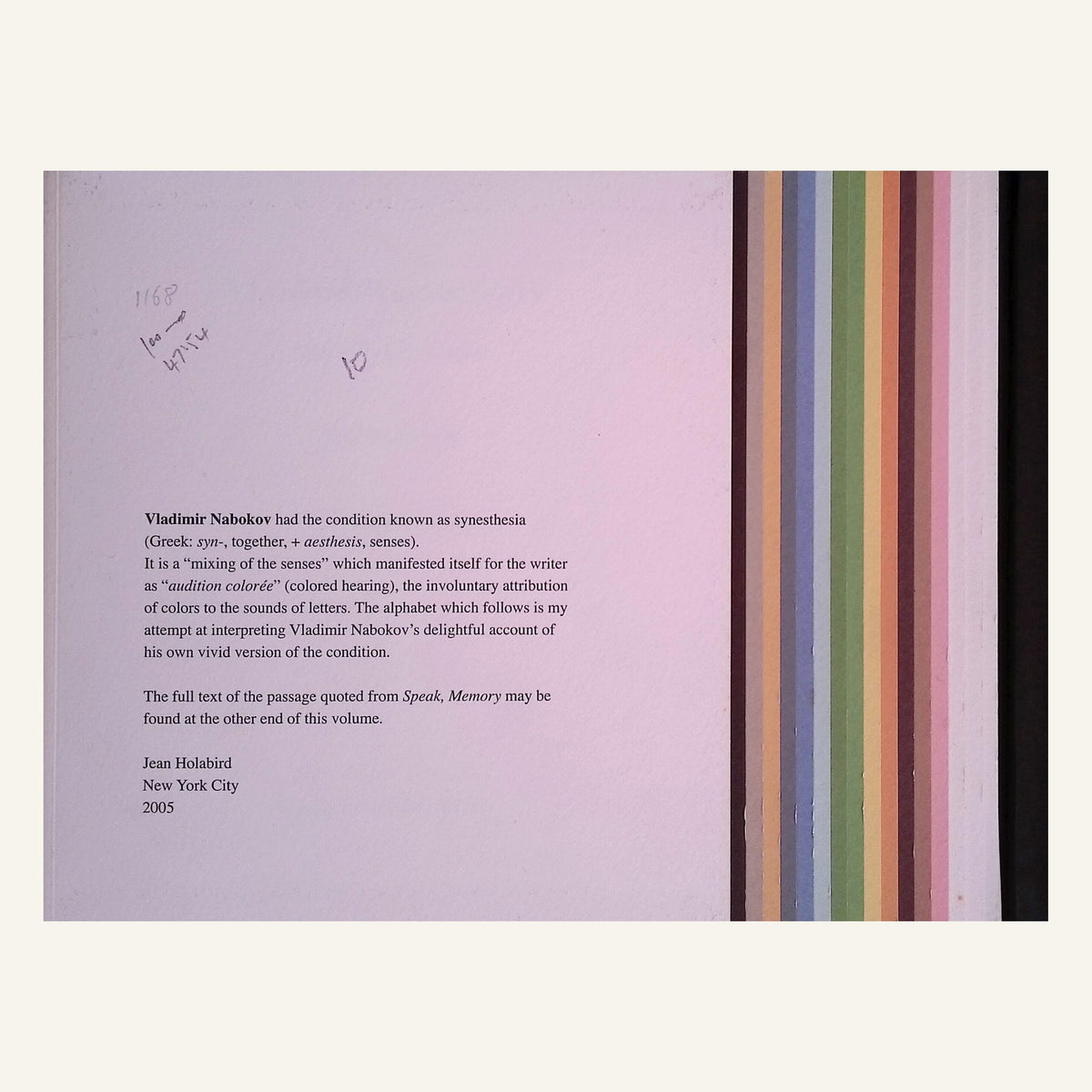 Vladimir Nabokov: Alphabet in Color / Colour