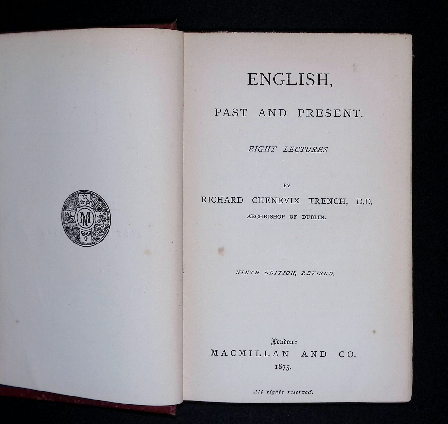 English, Past & Present: Eight Lectures (Ninth Edition Revised)