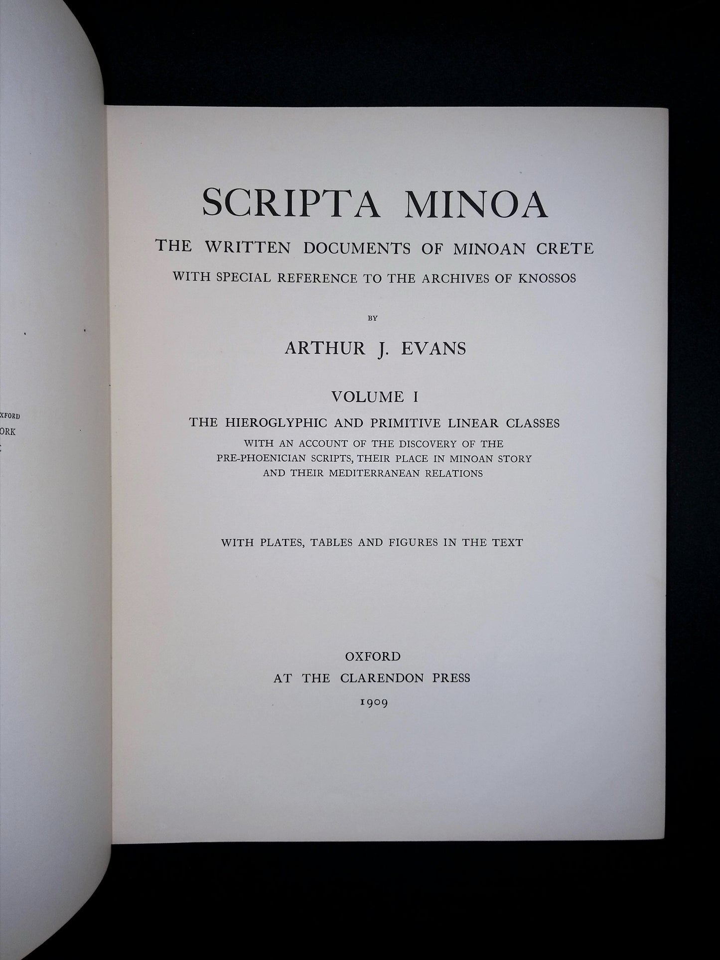 Scripta Minoa: Volume I