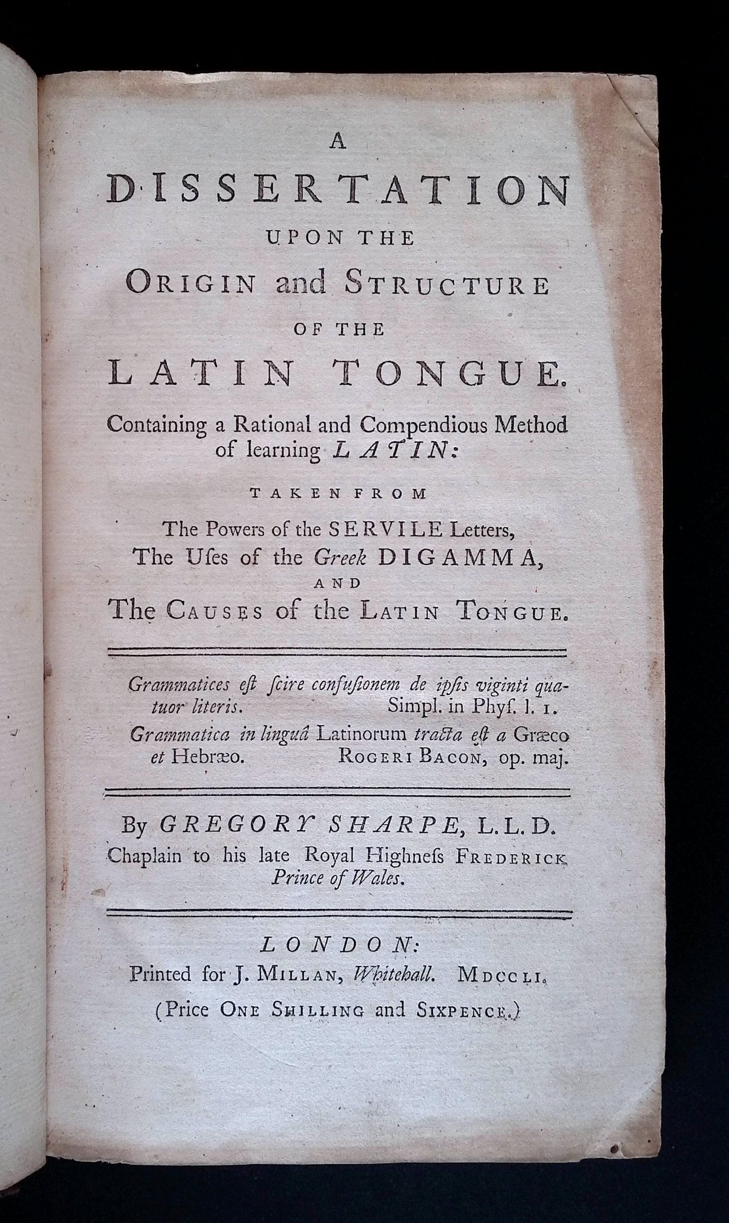 Two Works on the Latin & Hebrew Language