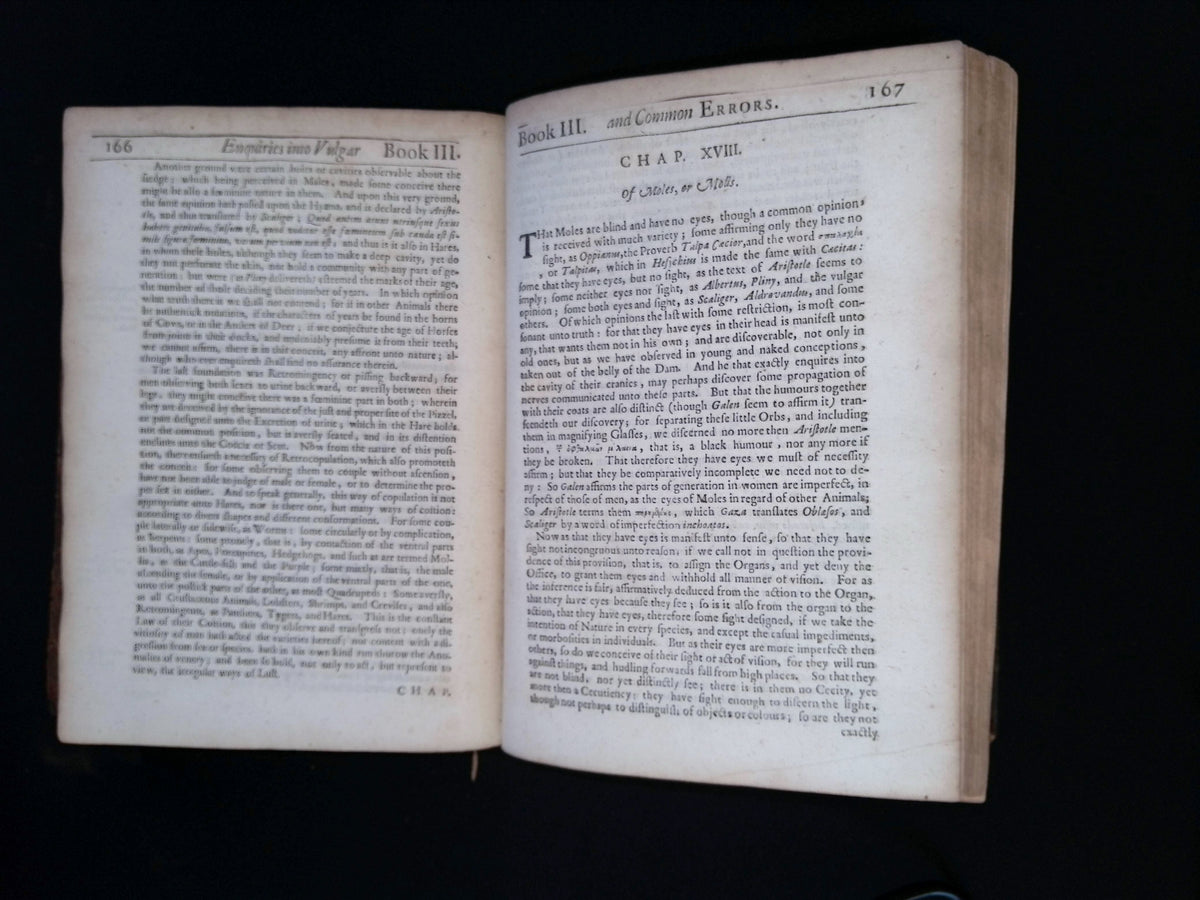 Pseudodoxia Epidemica: Or, Enquiries Into Very Many Received Tenents And Commonly Presumed Truths (The Sixth & Last Edition) by Sir Thomas Brown, Knight, M.D.; together with Religio Medici (The Seventh Edition, etc); and Observations Upon Religio…etc