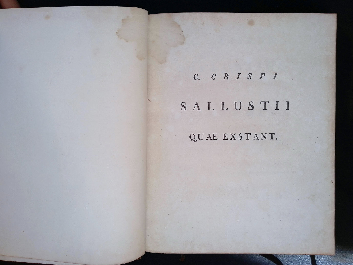 C. Crispus Sallustius; Et L. Annaeus Florus (3rd Earl of Malmesbury copy) - First Baskerville Edition