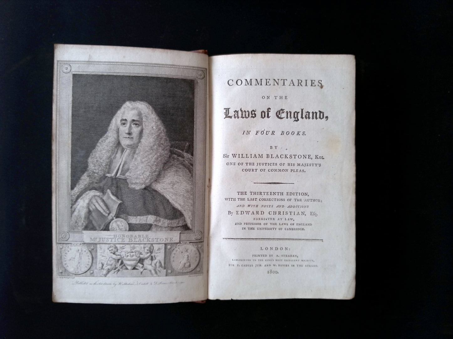 Commentaries on the Laws of England in Four Books (3 VOLUMES ONLY)
