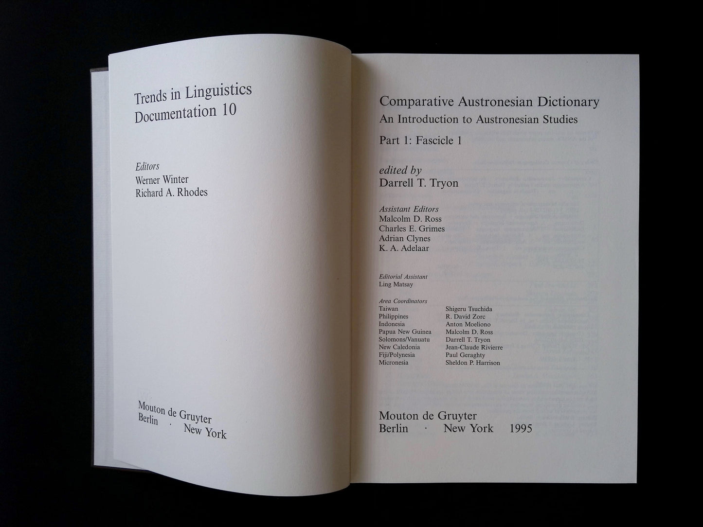 Comparative Austronesian Dictionary: An Introduction to Austronesian Studies 10 (Trends in Linguistics - Doc. 10; Four Parts in Five Volumes)