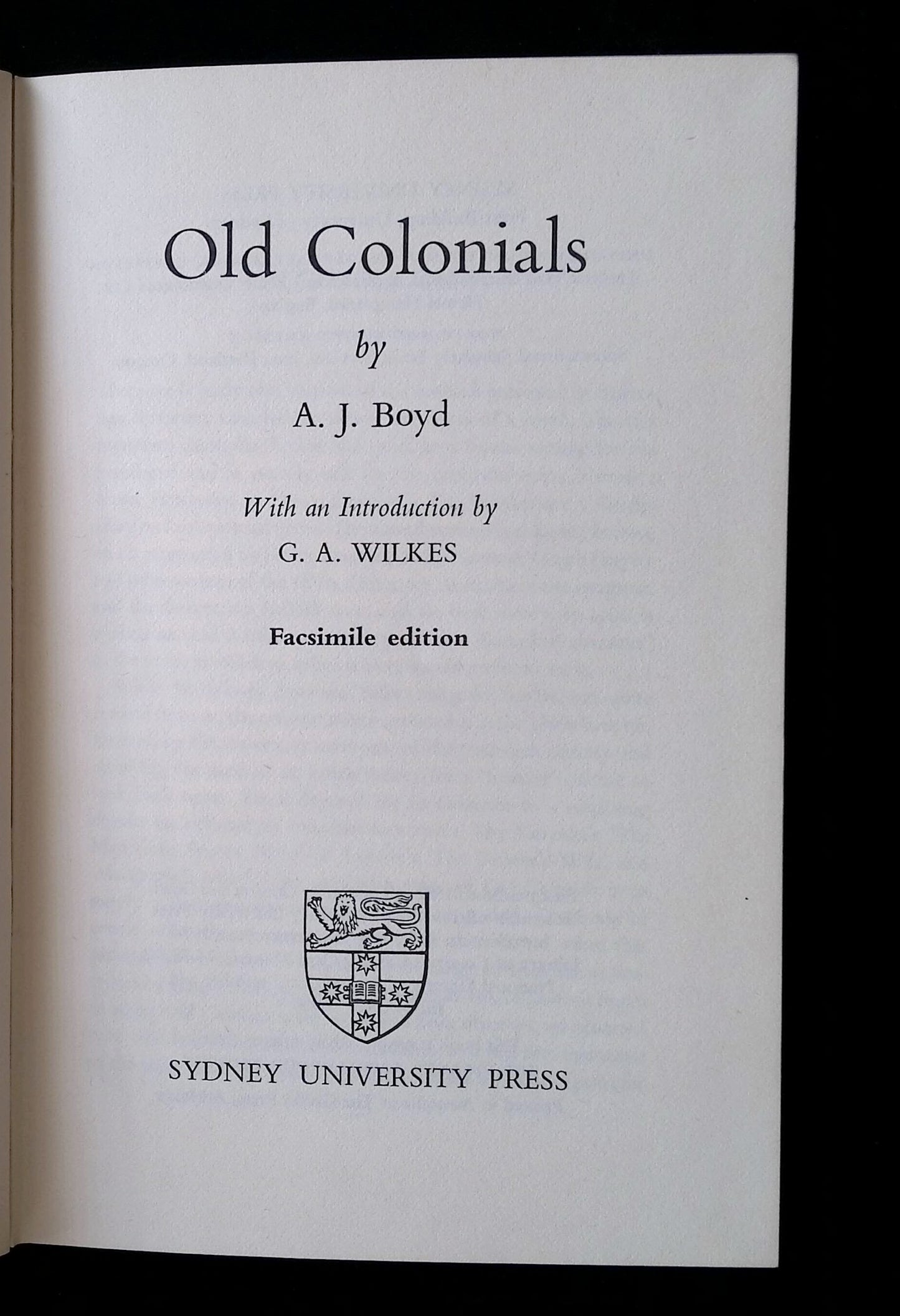 Old Colonials (Facsimile Edition)