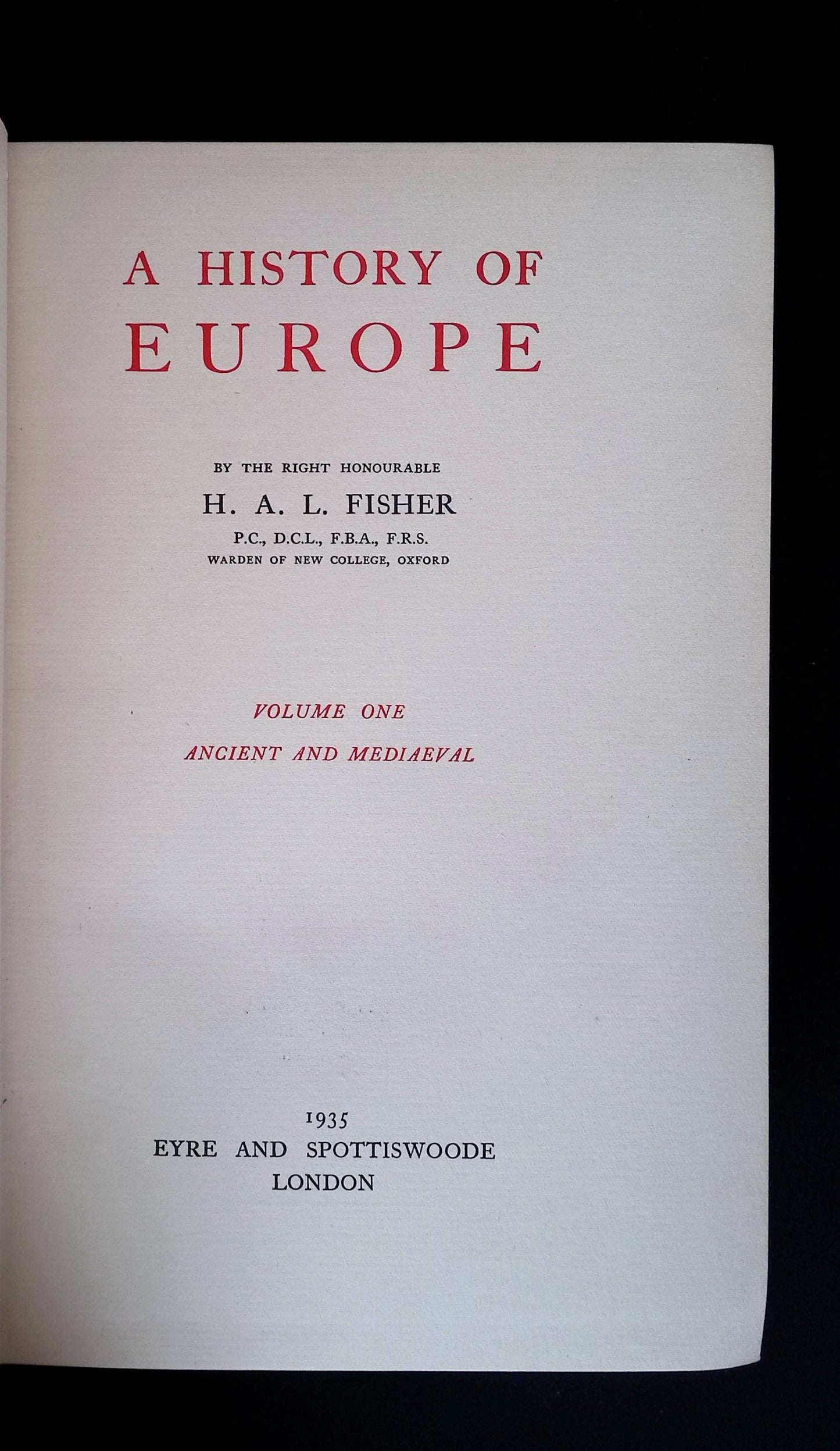 A History of Europe (3 Volumes)