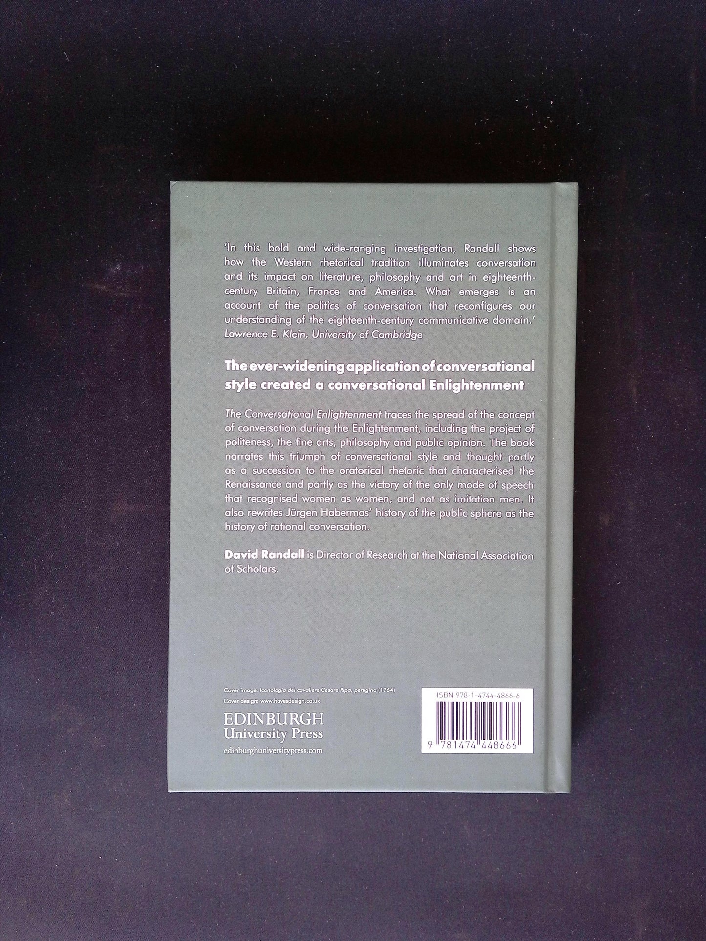 The Conversational Enlightenment: The Reconception of Rhetoric in Eighteenth-Century Thought