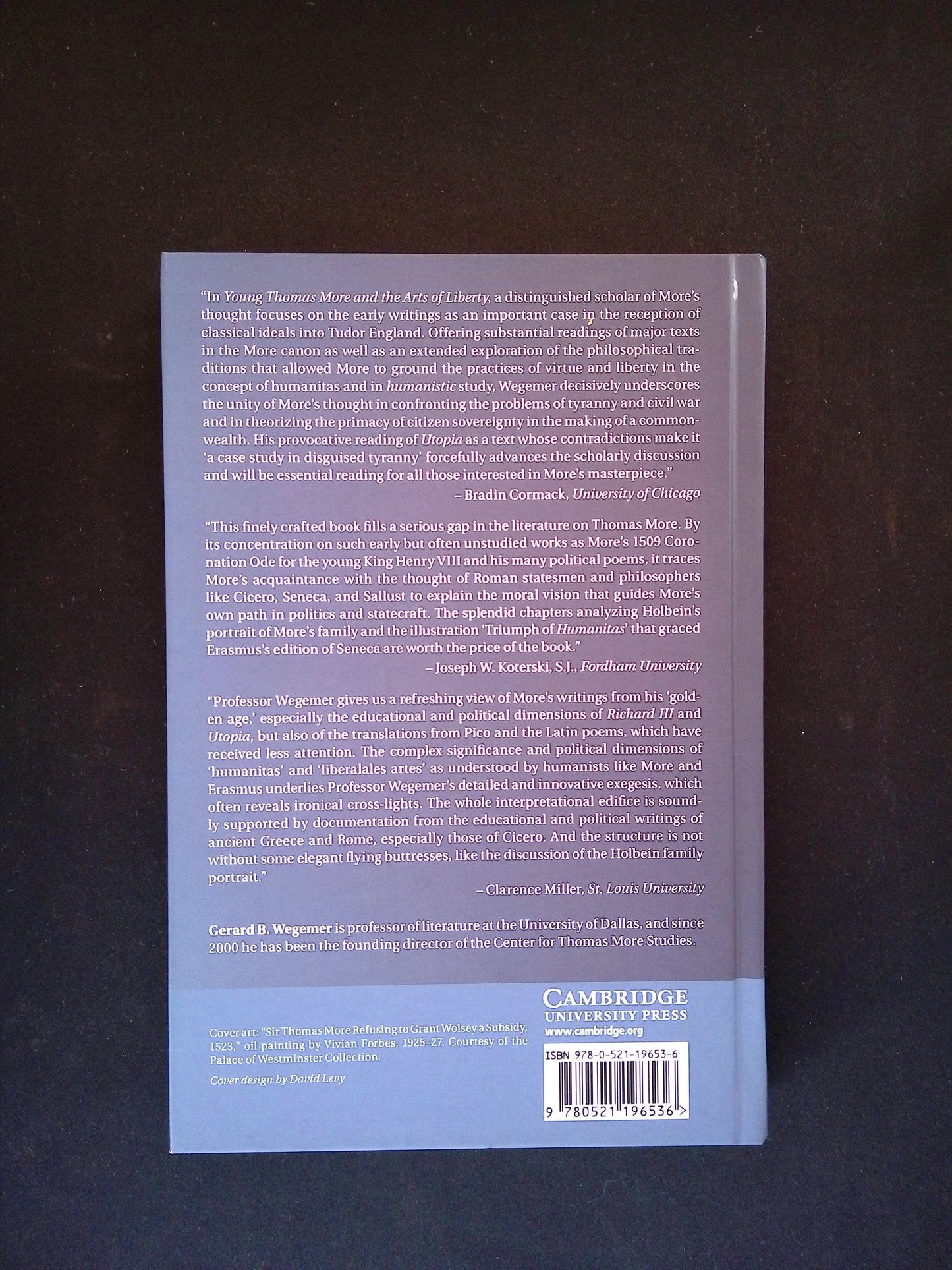 Young Thomas More and the Arts of Liberty