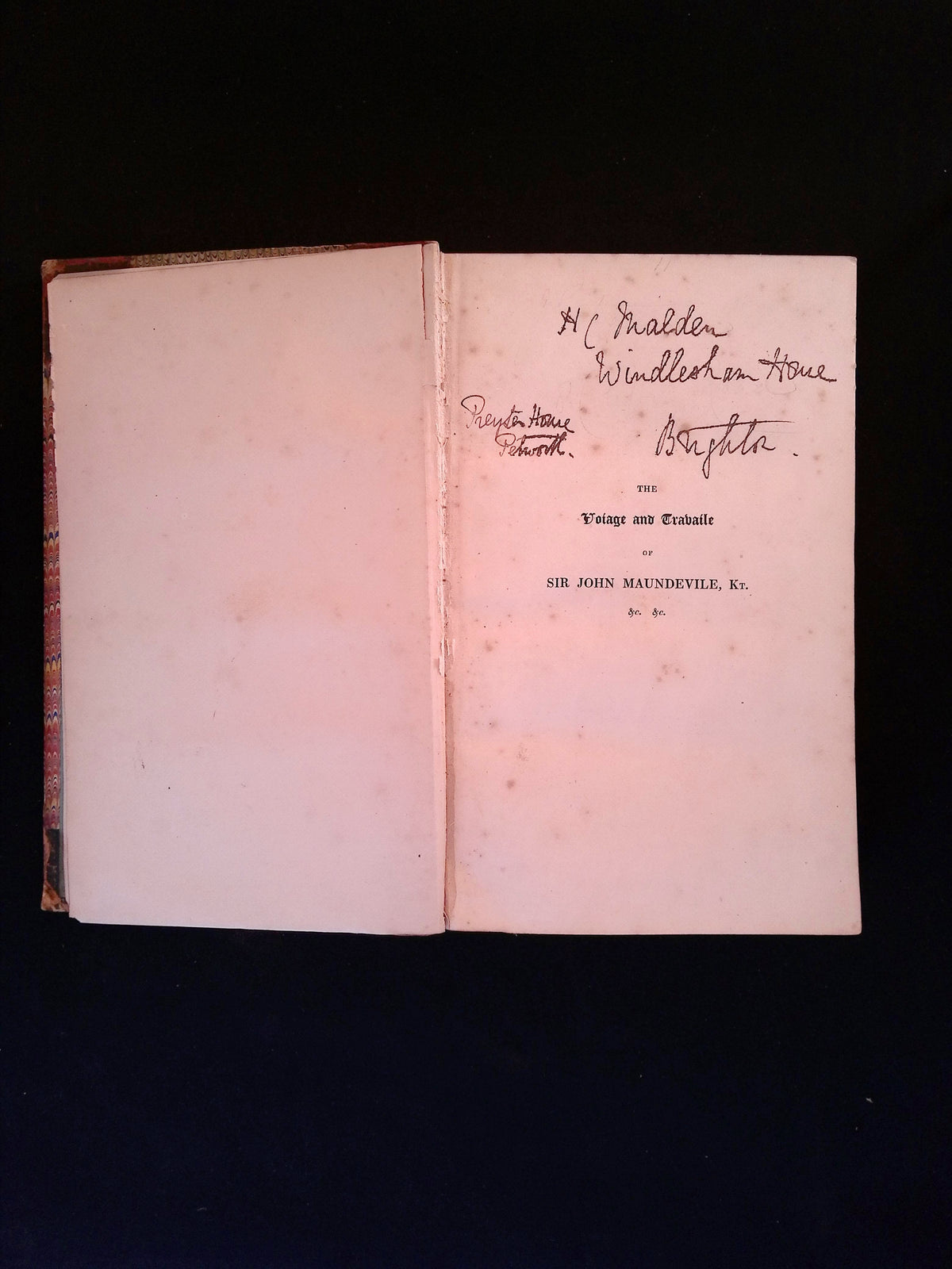 The Voiage and Travaile of Sir John Maundevile
