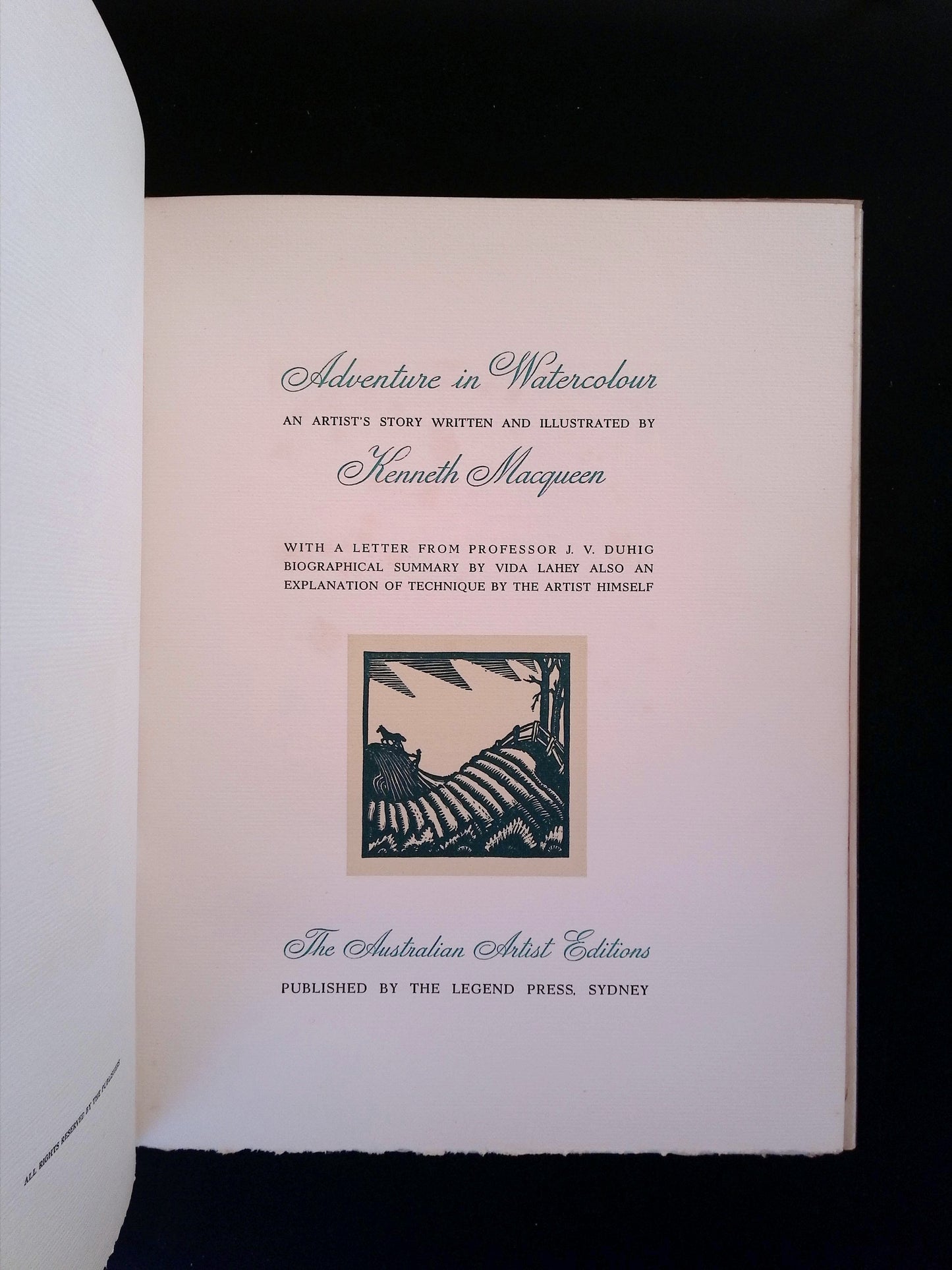 Adventure in Watercolour. An Artist's Story Written & Illustrated by Kenneth MacQueen