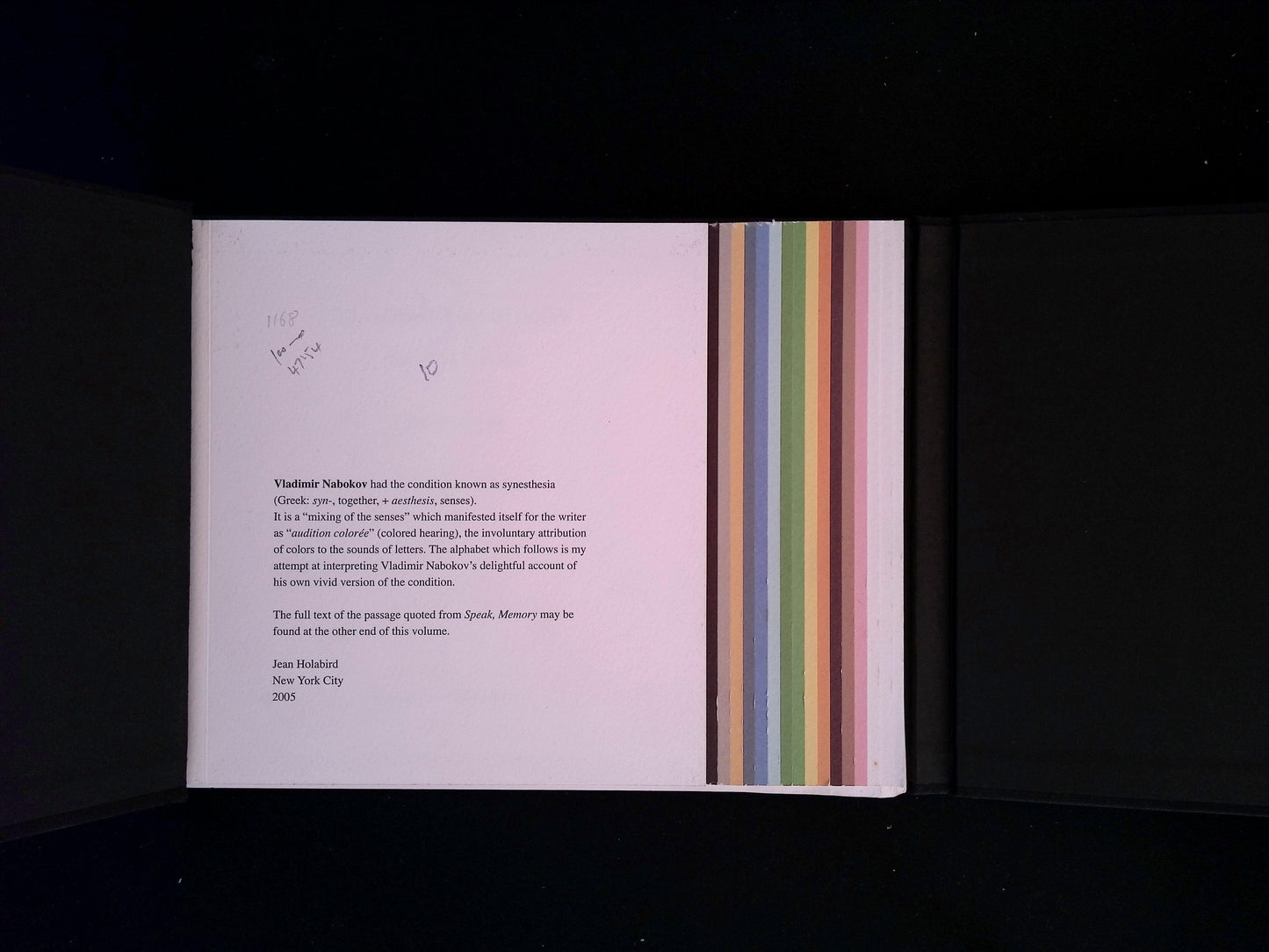 Vladimir Nabokov: Alphabet in Color / Colour