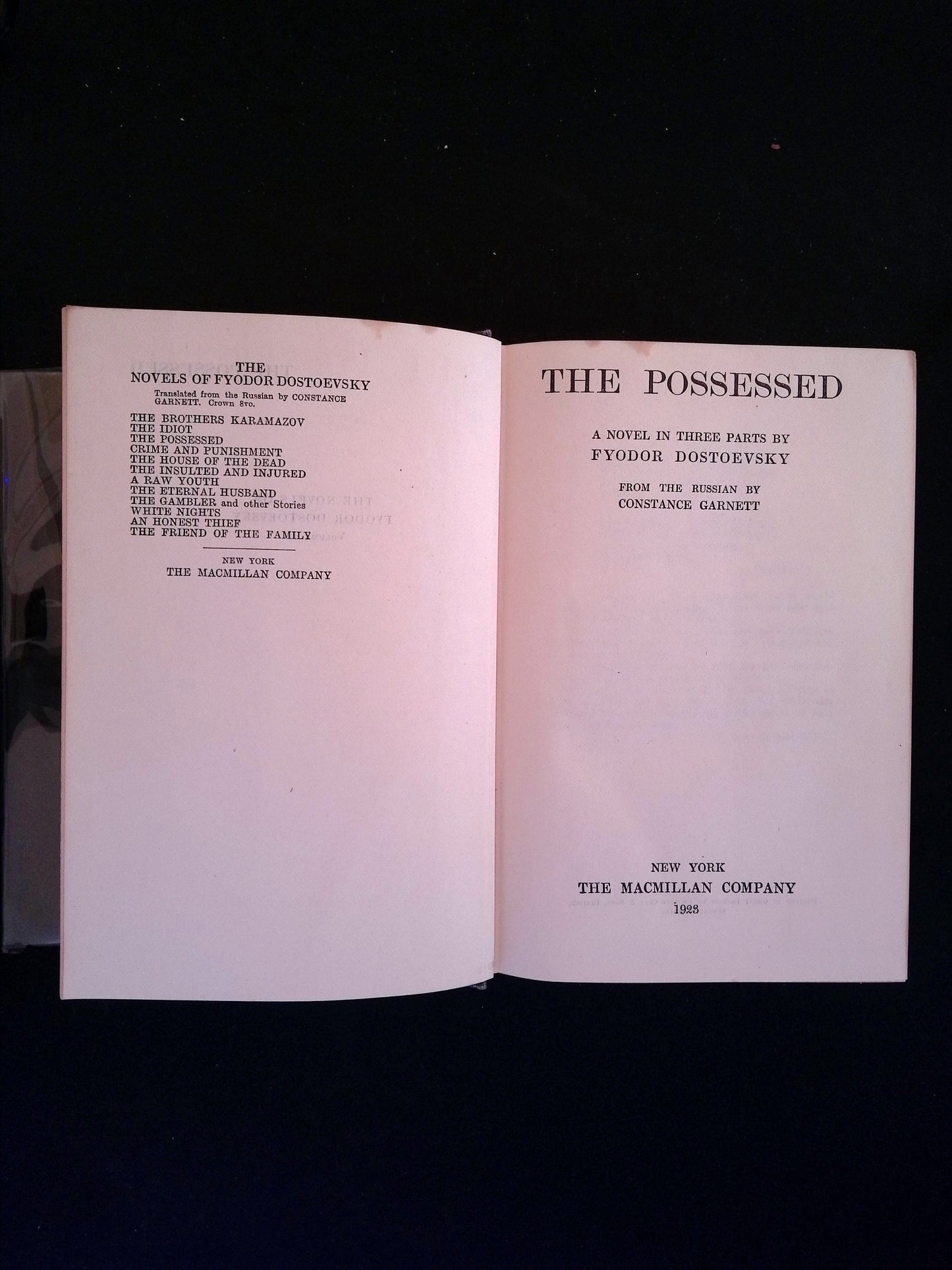 The Possessed: A Novel in Three Parts
